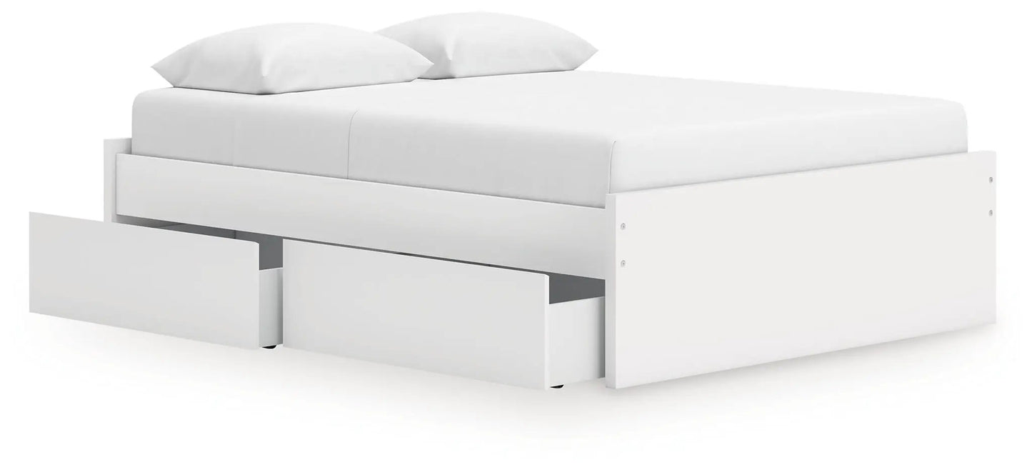 Onita platform bed with underbed storage drawers in white by Unique Piece Furniture on Tampa Home & Garden Store