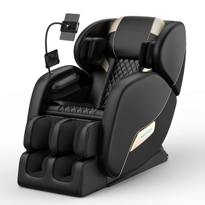2024 HouseOfZazla massage chair recliner with zero gravity air pressure black leather on Tampa Home & Garden Store