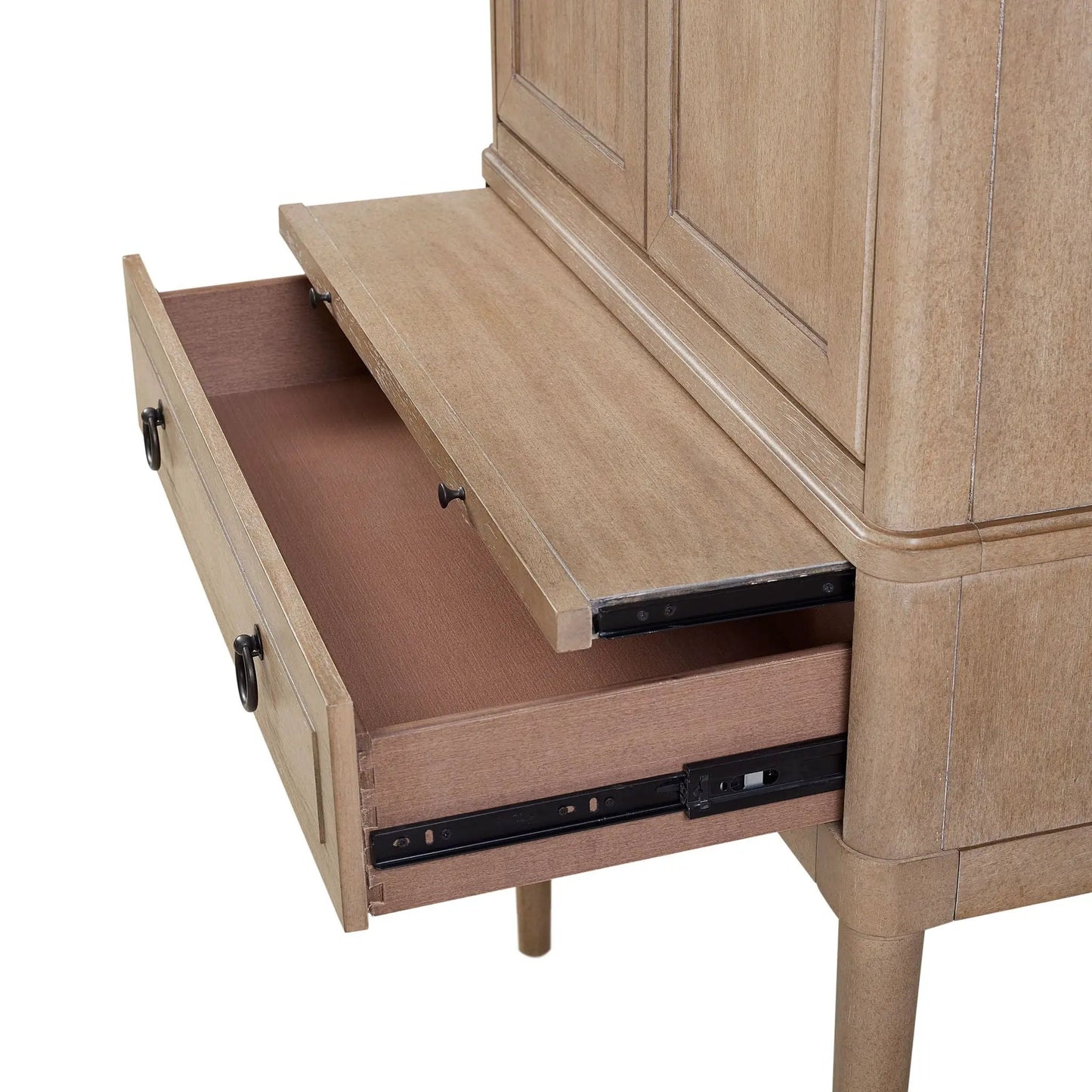 Bar Cabinet Sand Finish with Wine Storage