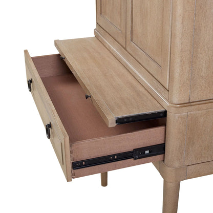 Bar Cabinet Sand Finish with Wine Storage