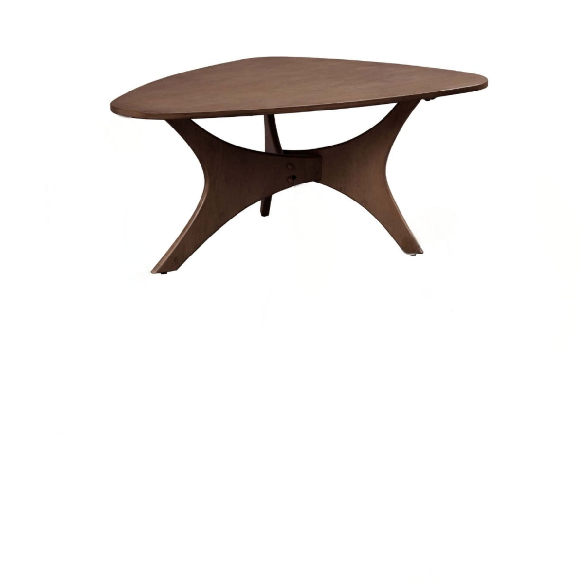 Triangle side table with wood veneer top, dark brown finish, HouseOfZazla on Tampa Home & Garden Store