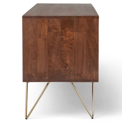 Hunter TV Media Stand In Umber Brown Stain
