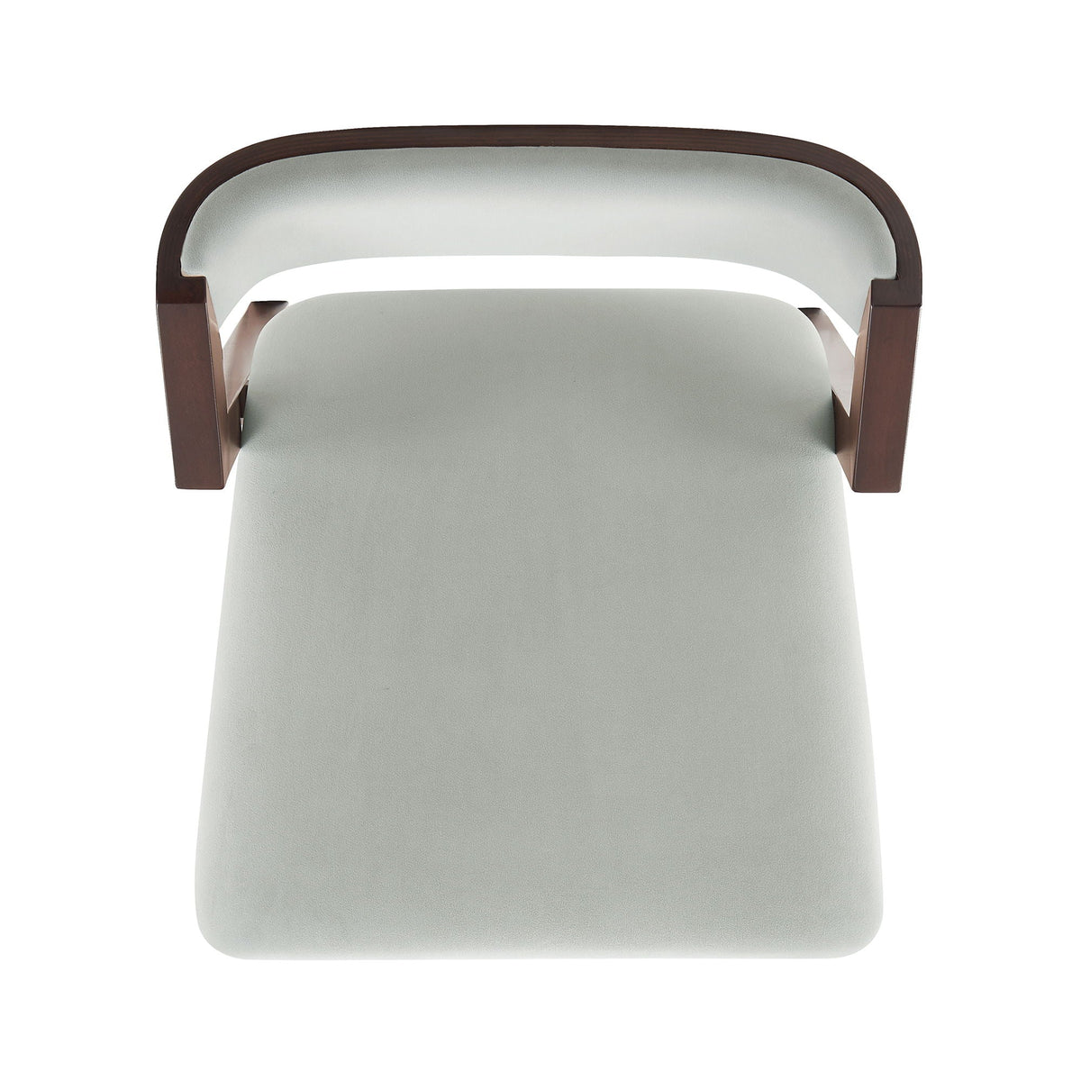 Patricia Counter Stool gray upholstered seat with dark wood frame 24–27 HouseOfZazla on Tampa Home & Garden Store