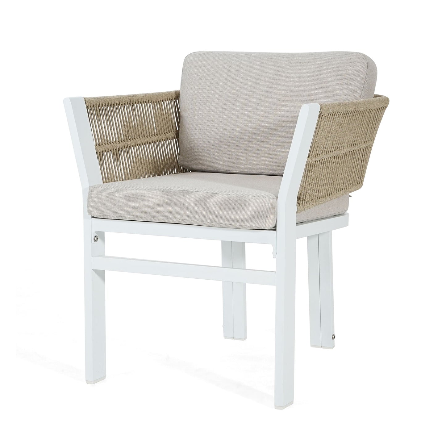 Durable Aluminum Outdoor Dining Chairs Set of Two