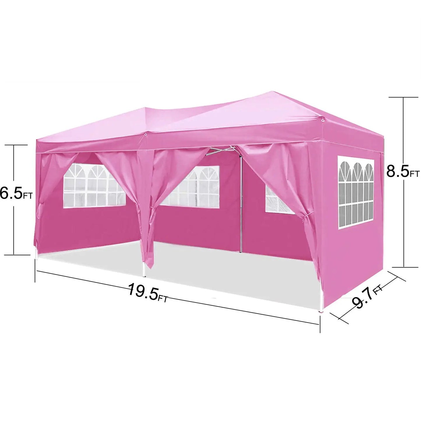 Pink 10x20 Ez Pop Up Canopy with 6 removable sides, carry bag, Unique Piece Furniture on Tampa Home & Garden Store