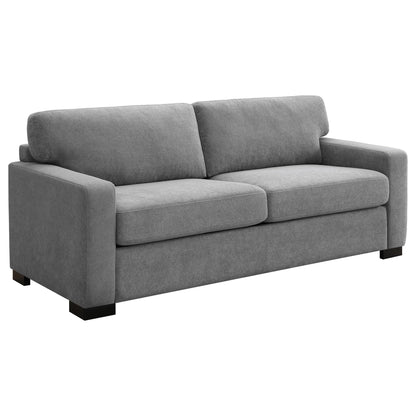 The Gray Queen Sleeper Sofa With Wood Frame