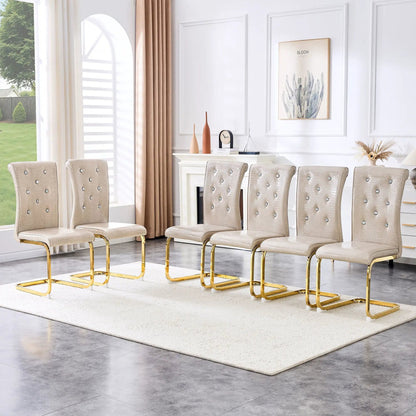 Elegant Faux Alligator Upholstered Dining Chairs