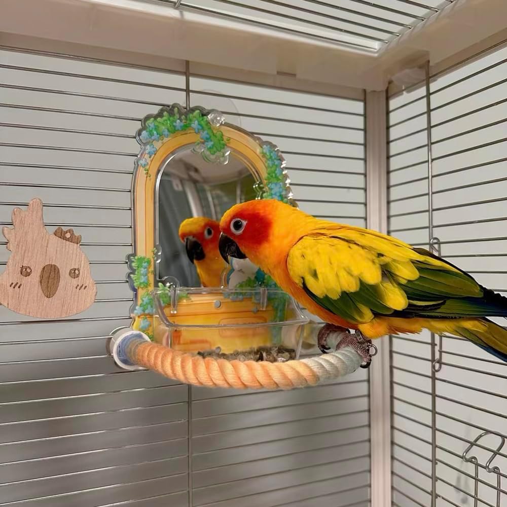 Gradient rope perch stand with bendable climbing rope for cockatiel parakeet sugar glider on Tampa Home & Garden Store