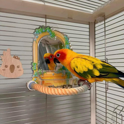 Gradient rope perch stand with bendable climbing rope for cockatiel parakeet sugar glider on Tampa Home & Garden Store