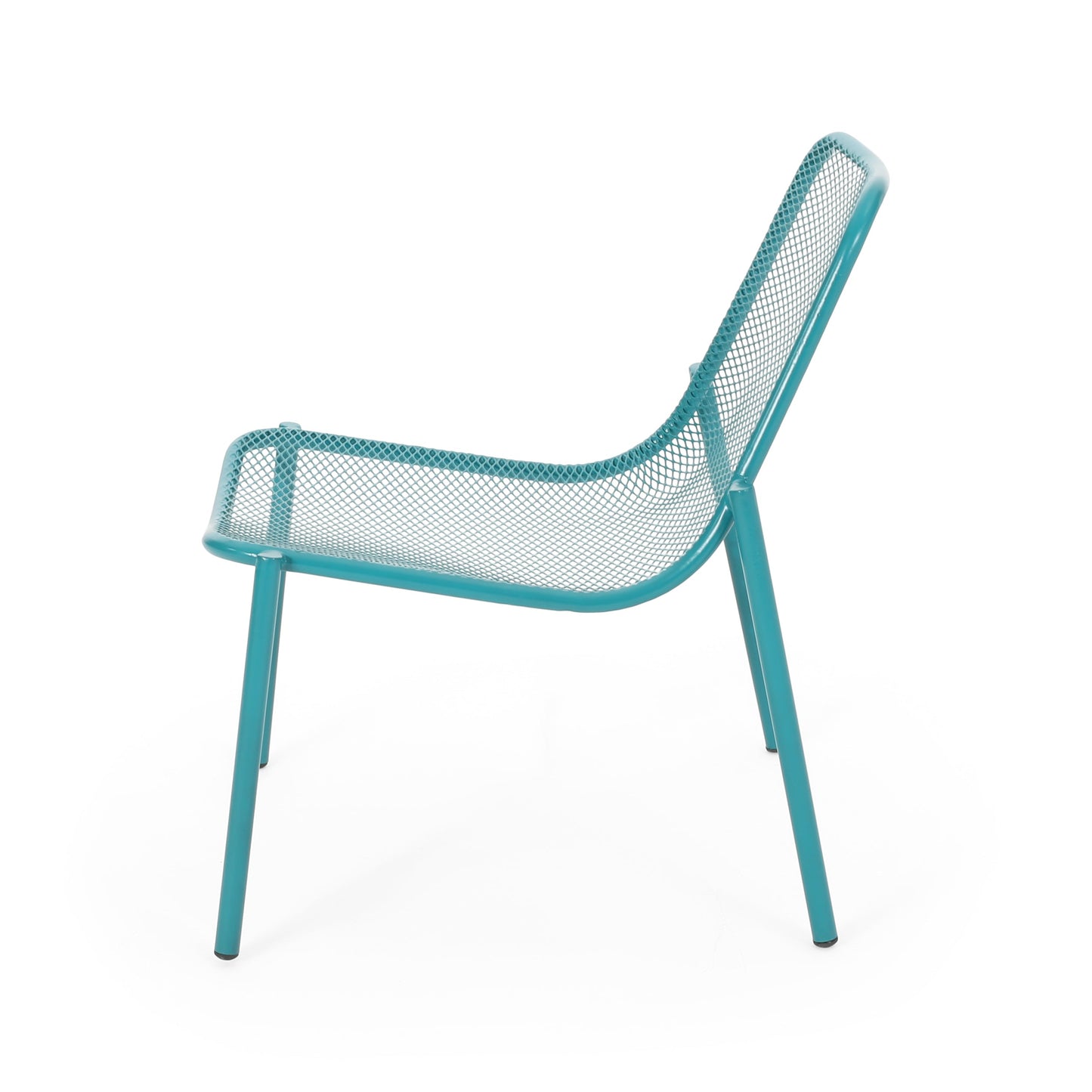 Kincaid Outdoor Teal Mesh and Iron Patio Set