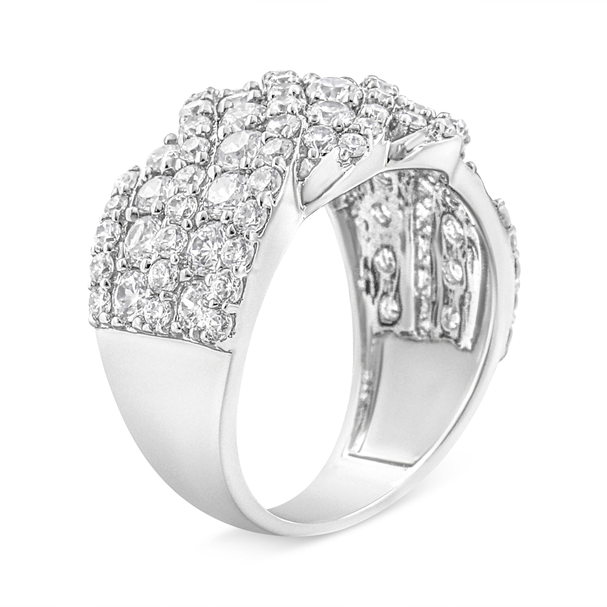10K white gold diamond cluster band ring 3.00 Cttw I-J color size 7 Bids.com on Tampa Home & Garden Store