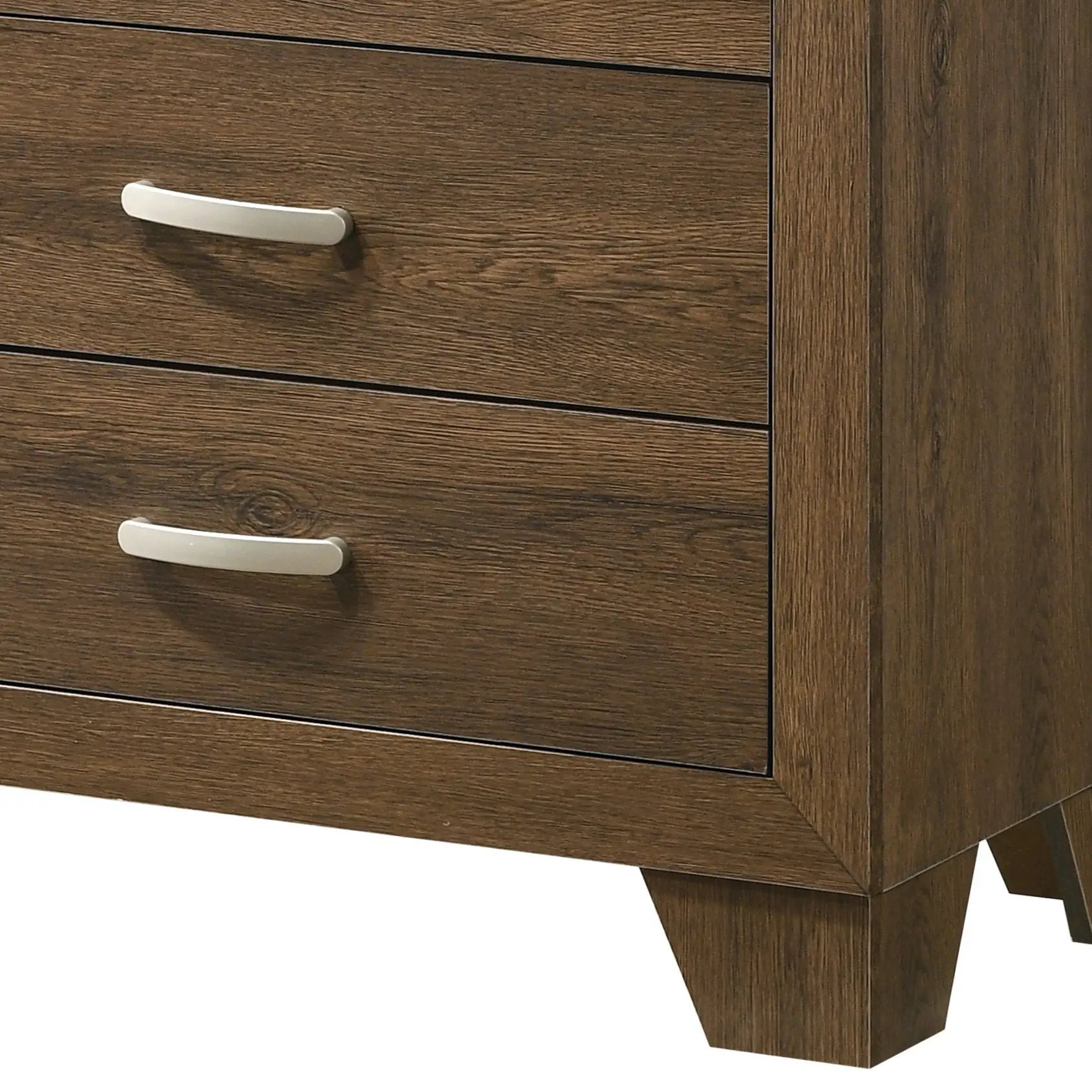 Miquell Chest, walnut wood accent chest with brushed silver handles on Tampa Home & Garden Store on Tampa Home & Garden Store
