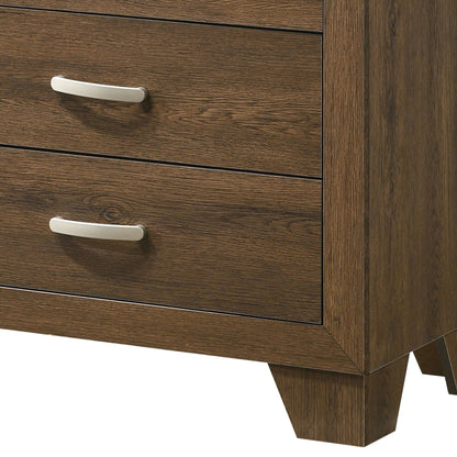 Miquell Elegant Design Chest HouseOfZazla dark walnut chest with silver handles, 3 drawers on Tampa Home & Garden Store
