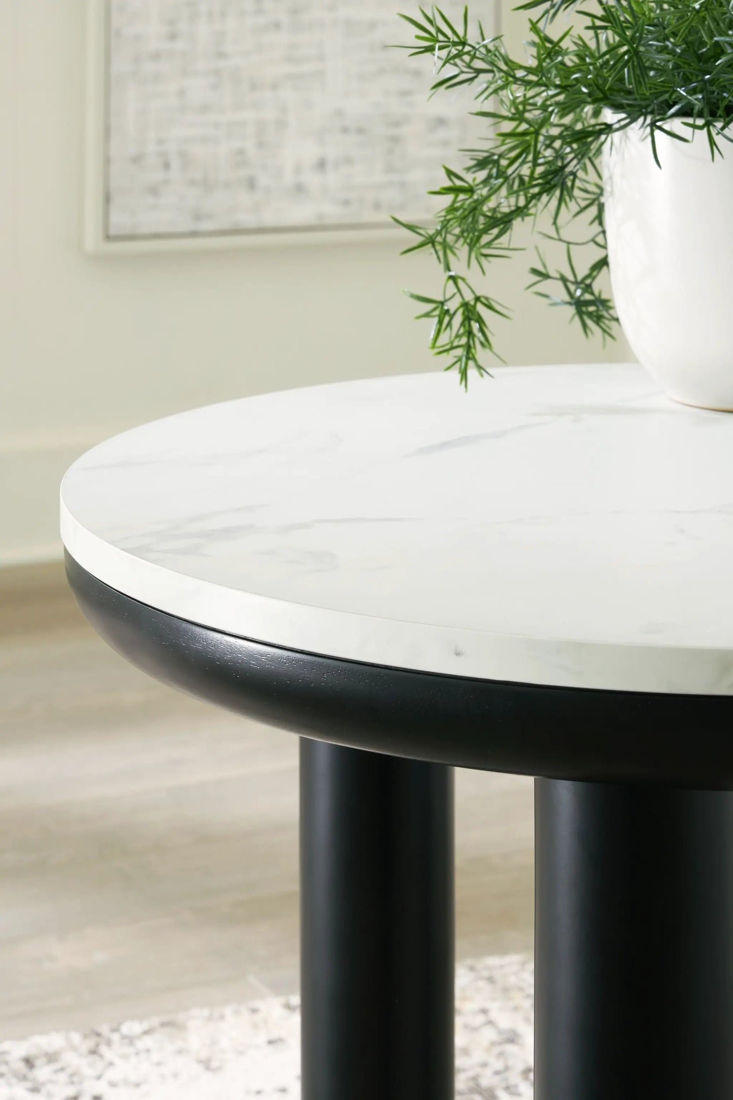 Xandrum Occasional Table Set of 3 Black and White