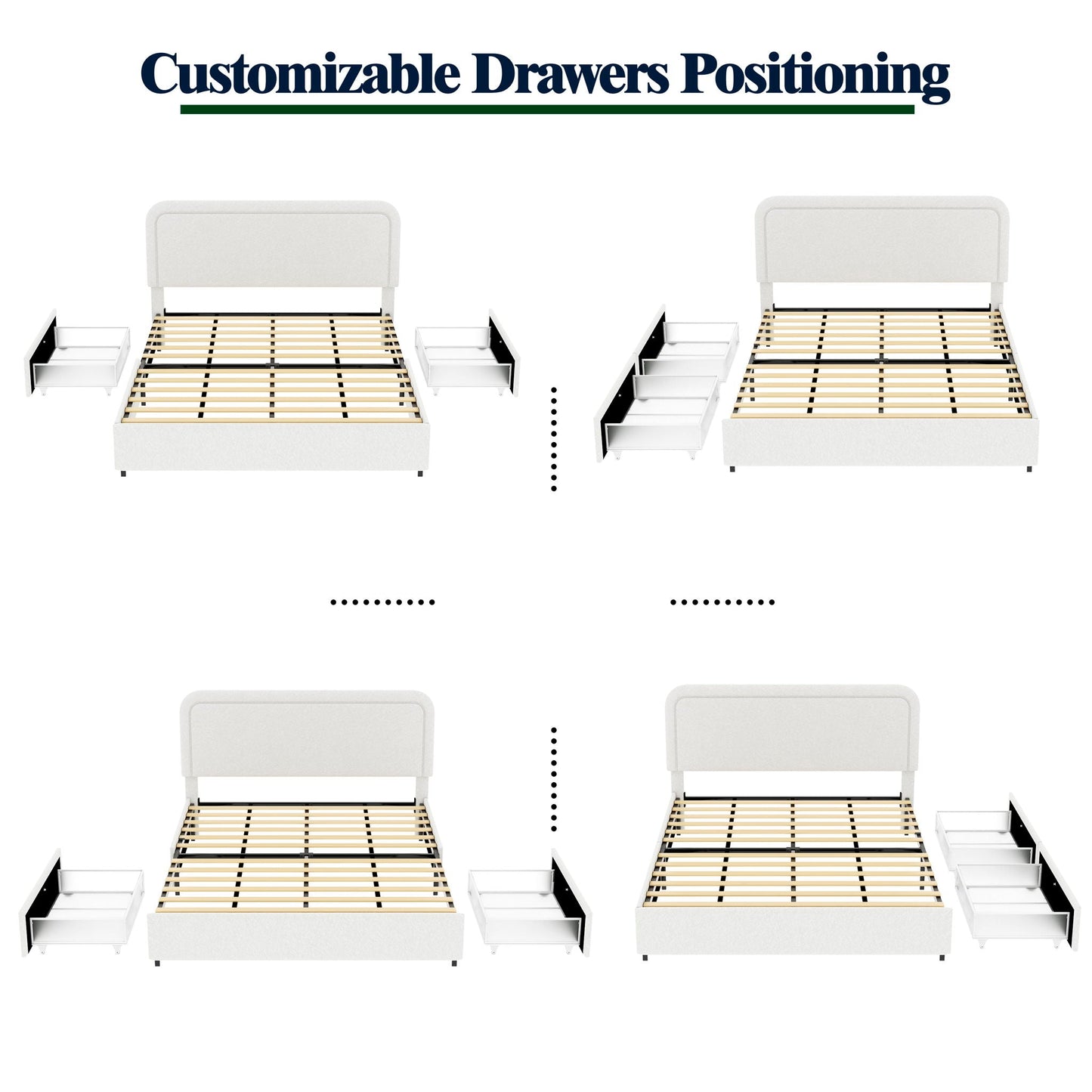 Liv Upholstered Storage Platform Bed with Drawers