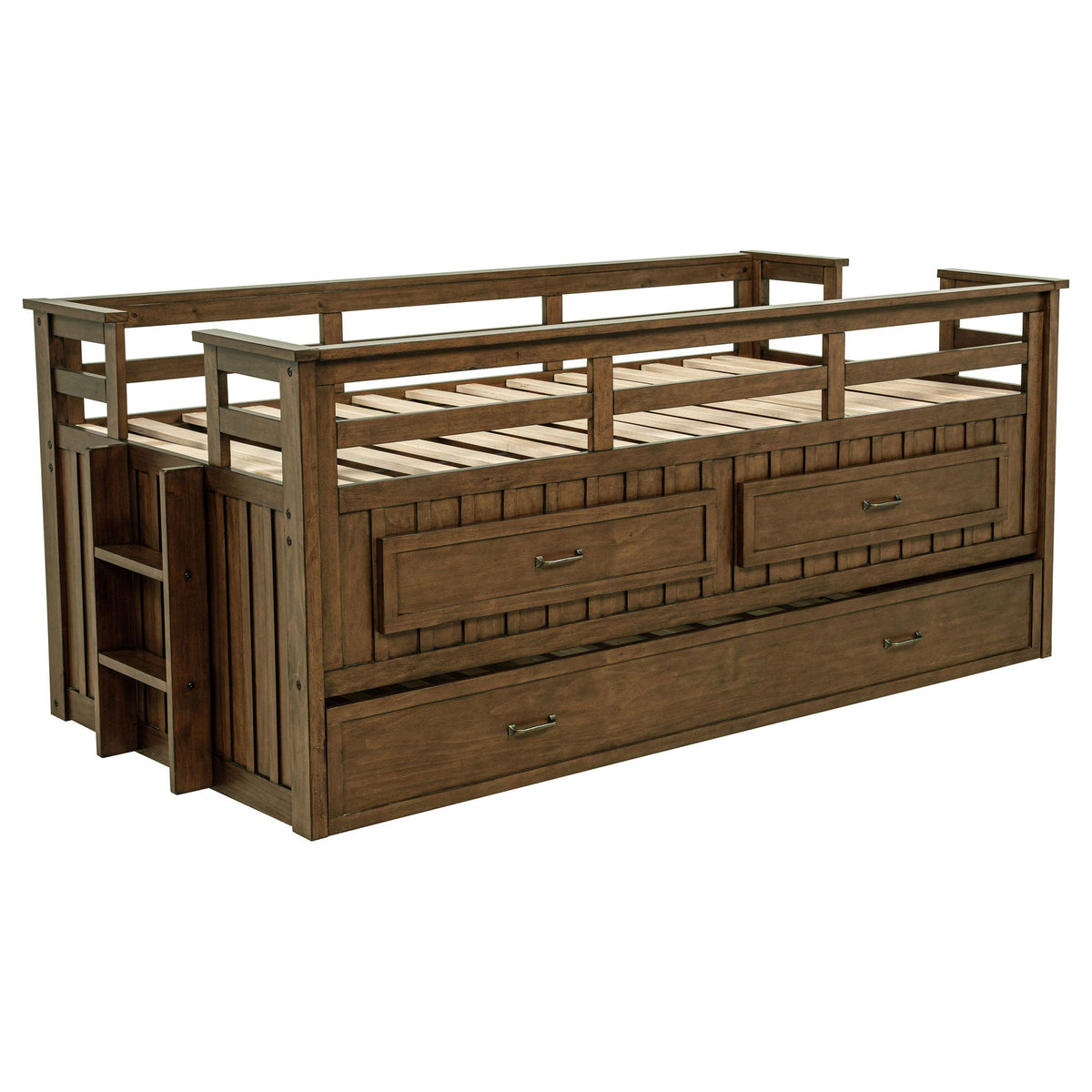 Starboard Captain's Bed with Trundle in dark wood by HouseOfZazla, wooden storage bed on Tampa Home & Garden Store