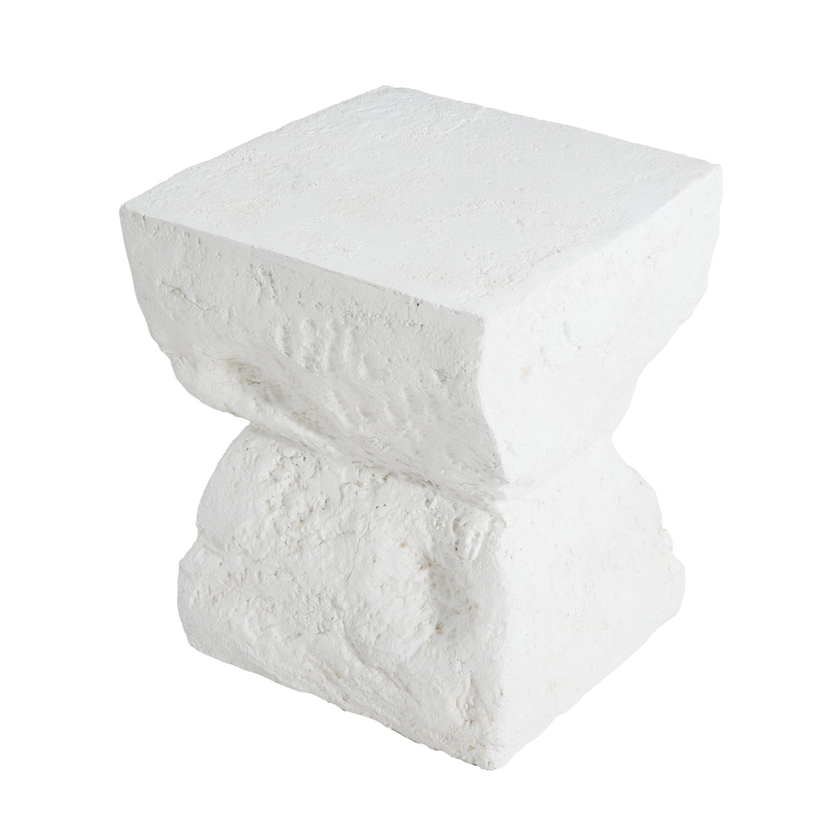 Cleo Outdoor MGO Side Table white textured stone top on Tampa Home & Garden Store