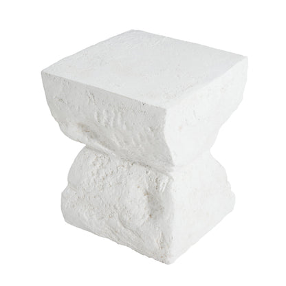 Cleo Outdoor MGO Side Table white textured stone top on Tampa Home & Garden Store