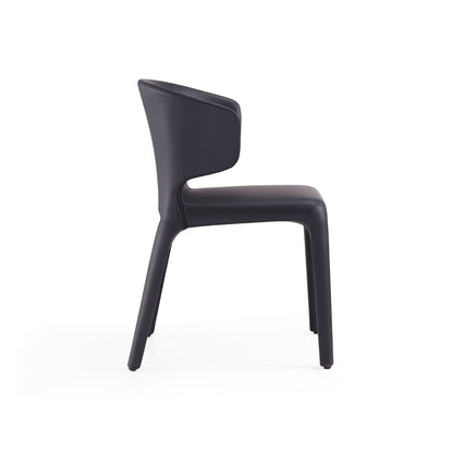 Conrad dining chair set of 2 with charcoal faux leather upholstery and metal frame HouseOfZazla on Tampa Home & Garden Store