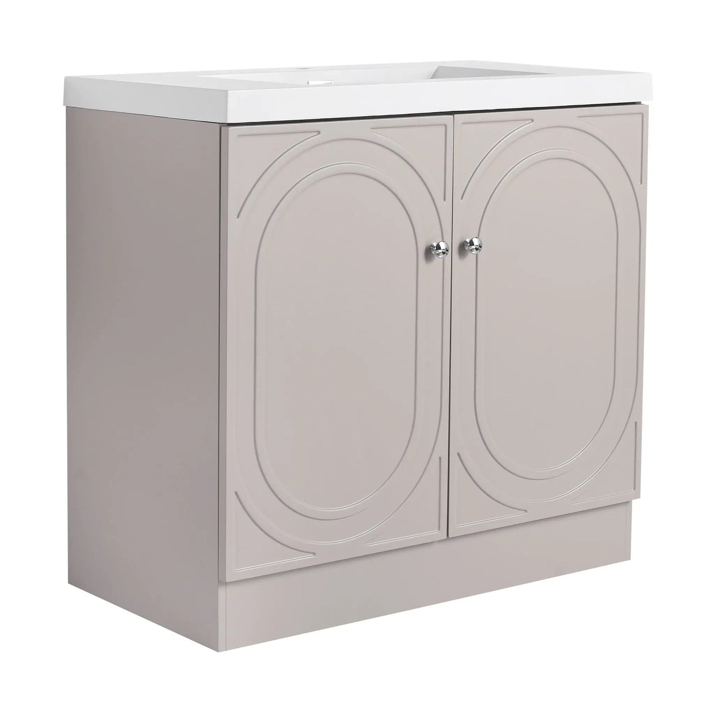 Contemporary Freestanding Vanity With Resin Sink
