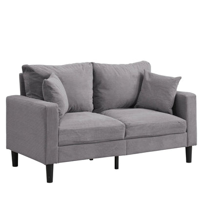 Modern 2-piece sofa set: 3-seater + 2-seater in gray corduroy by Unique Piece Furniture on Tampa Home & Garden Store