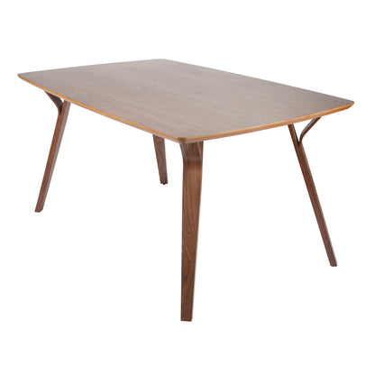 Mid Century Modern Dining Table with Bentwood Legs in dark brown by HouseOfZazla on Tampa Home & Garden Store