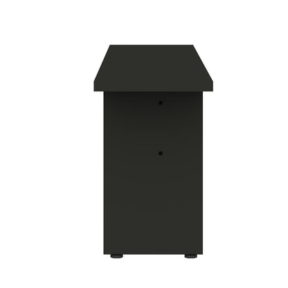 Nomad Dining Bench for 2 in black wood finish, sturdy wood construction by HouseOfZazla on Tampa Home & Garden Store