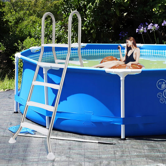 75.6" Above Ground Pool Ladder A-Frame Swimming Pool 4-Step Ladder for Up to 55" Pool Wall Height - Tampa Home & Garden Store