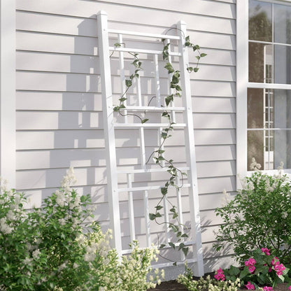 75-inch White Vinyl Outdoor Garden Trellis - Made in USA - Tampa Home & Garden Store