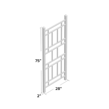 75-inch White Vinyl Outdoor Garden Trellis - Made in USA - Tampa Home & Garden Store