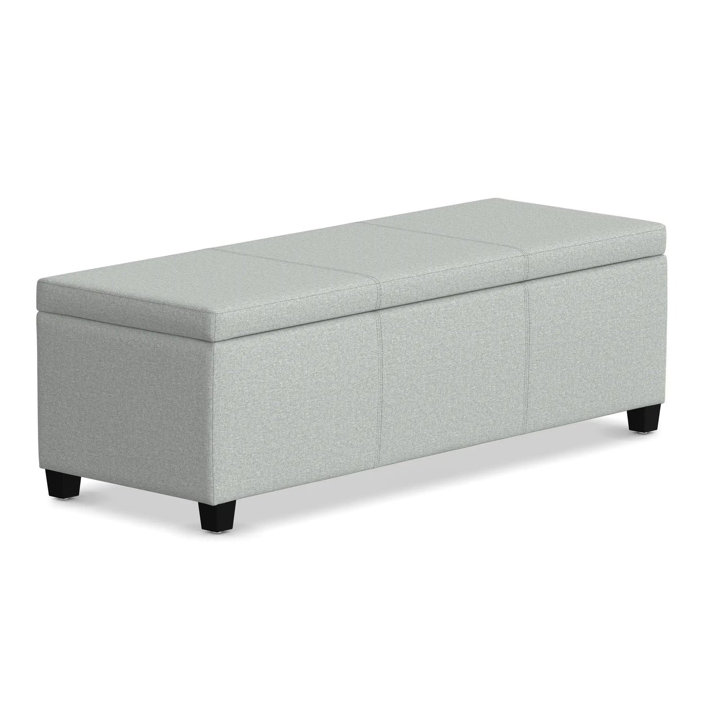 Avalon multifunctional storage ottoman bench in gray fabric with black legs by Unique Piece on Tampa Home & Garden Store