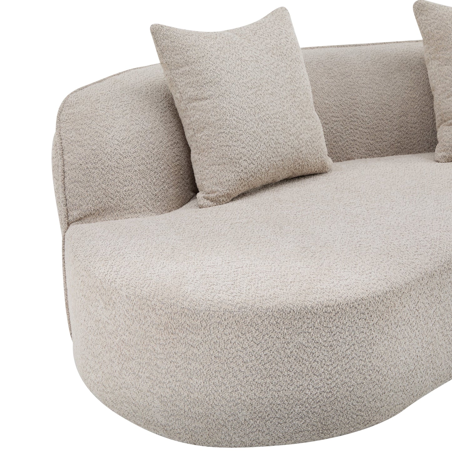 Curved Sectional Sofa and Almond Full Foam