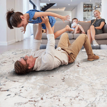 Marfi Contemporary Area Rug in Neutral Tones