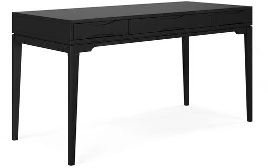 Harper Handcrafted Desk, black finish writing desk with three drawers, Unique Piece Furniture on Tampa Home & Garden Store