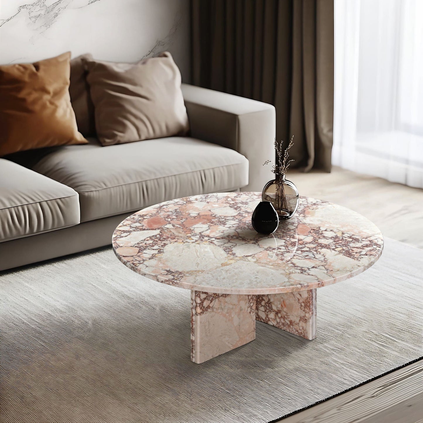 Luxury Marble Coffee Table With Unique Veining