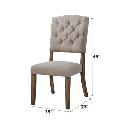 Bernard Weathered Side Chair Set of Two Dining