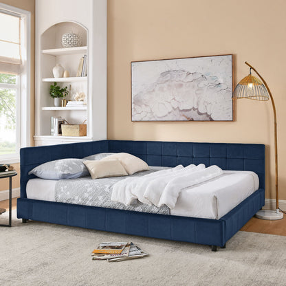 Mid-Century Upholstered Bed Frame and Backrest