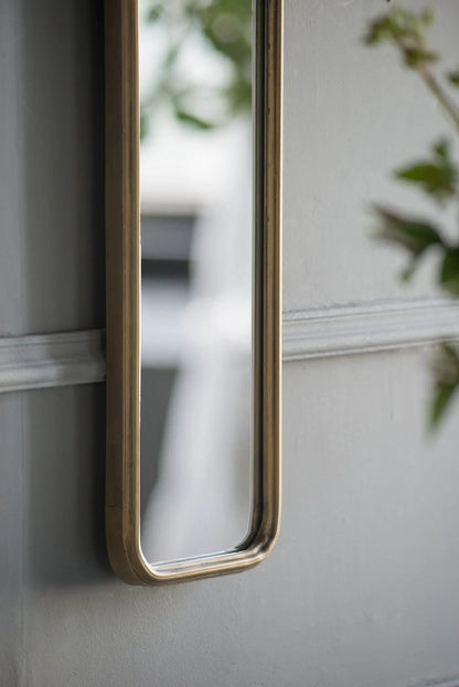 Antique Gold Full Length Mirror With Slim Frame