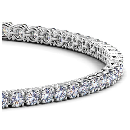 Lab-grown round diamond tennis bracelet in 14k white gold, 4 ctw, F/G color, VS2/SI1 on Tampa Home & Garden Store