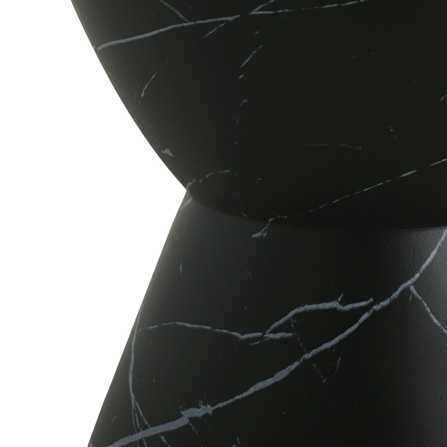 Outdoor Lightweight Concrete Side Table in black marble with veining HouseOfZazla on Tampa Home & Garden Store
