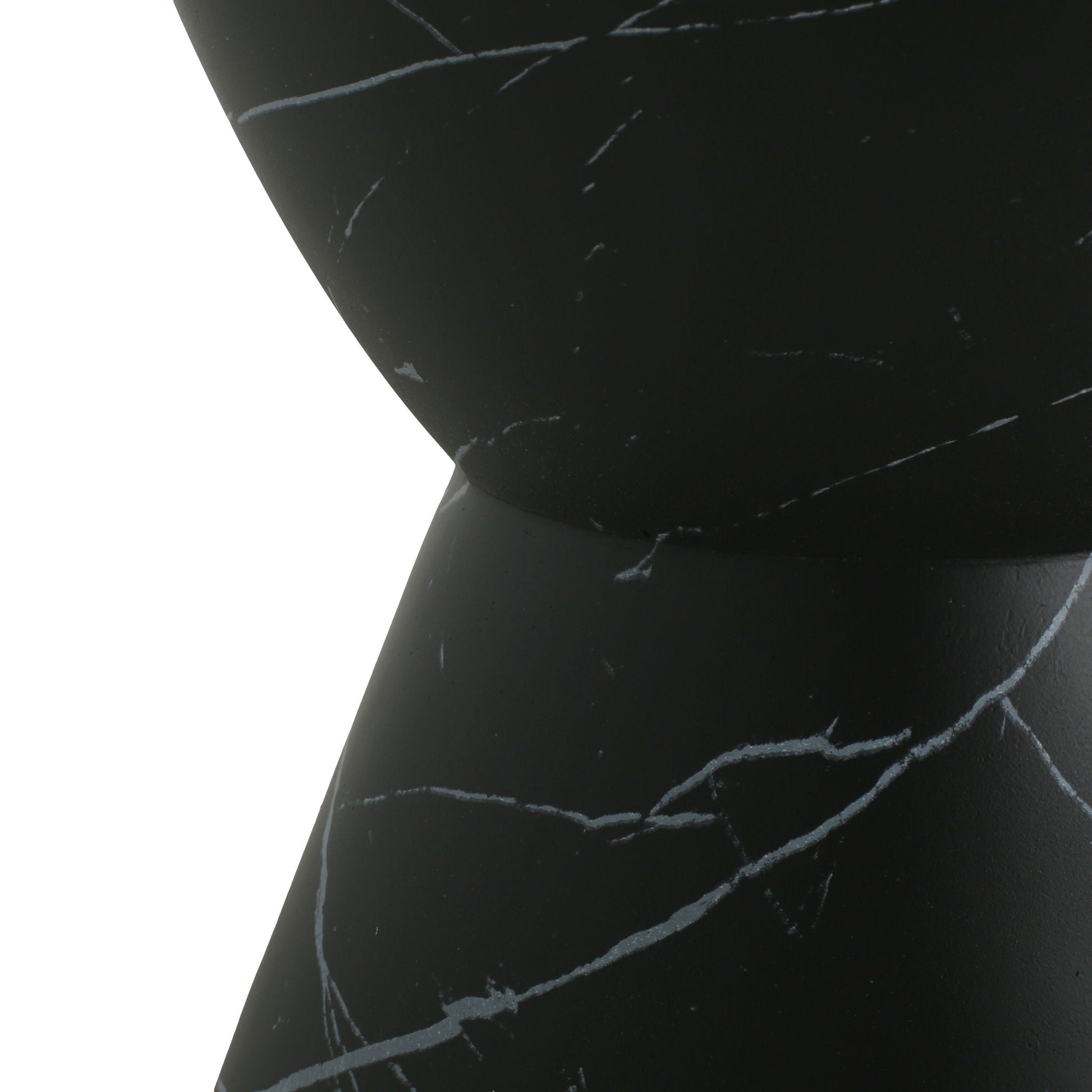 Outdoor Lightweight Concrete Side Table in black marble with veining HouseOfZazla on Tampa Home & Garden Store