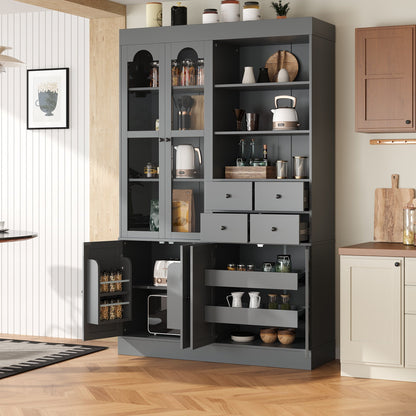 Spacious Kitchen Buffet and Storage Hutch