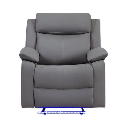 Blanche Glider Recliner With Led And Pillow Arms