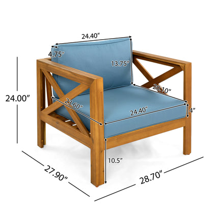 Two Seat Patio And Outdoor Wood Conversation Set