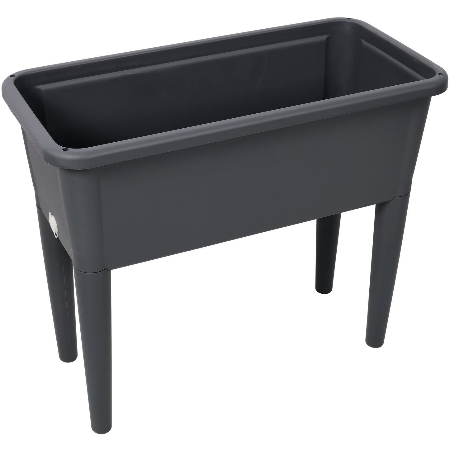 2 Piece Raised Garden Bed by HouseOfZazla, dark gray planter with inner divider on Tampa Home & Garden Store