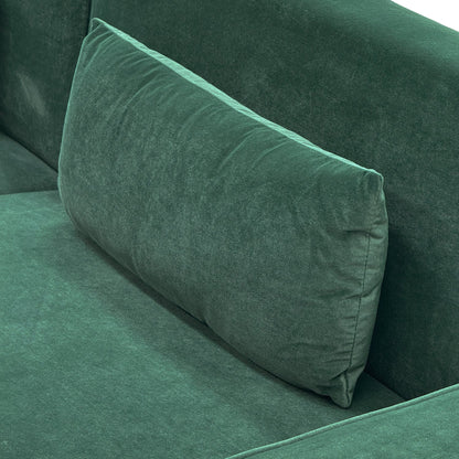 Emerald Green Velvet Sofa Set in the Living Room