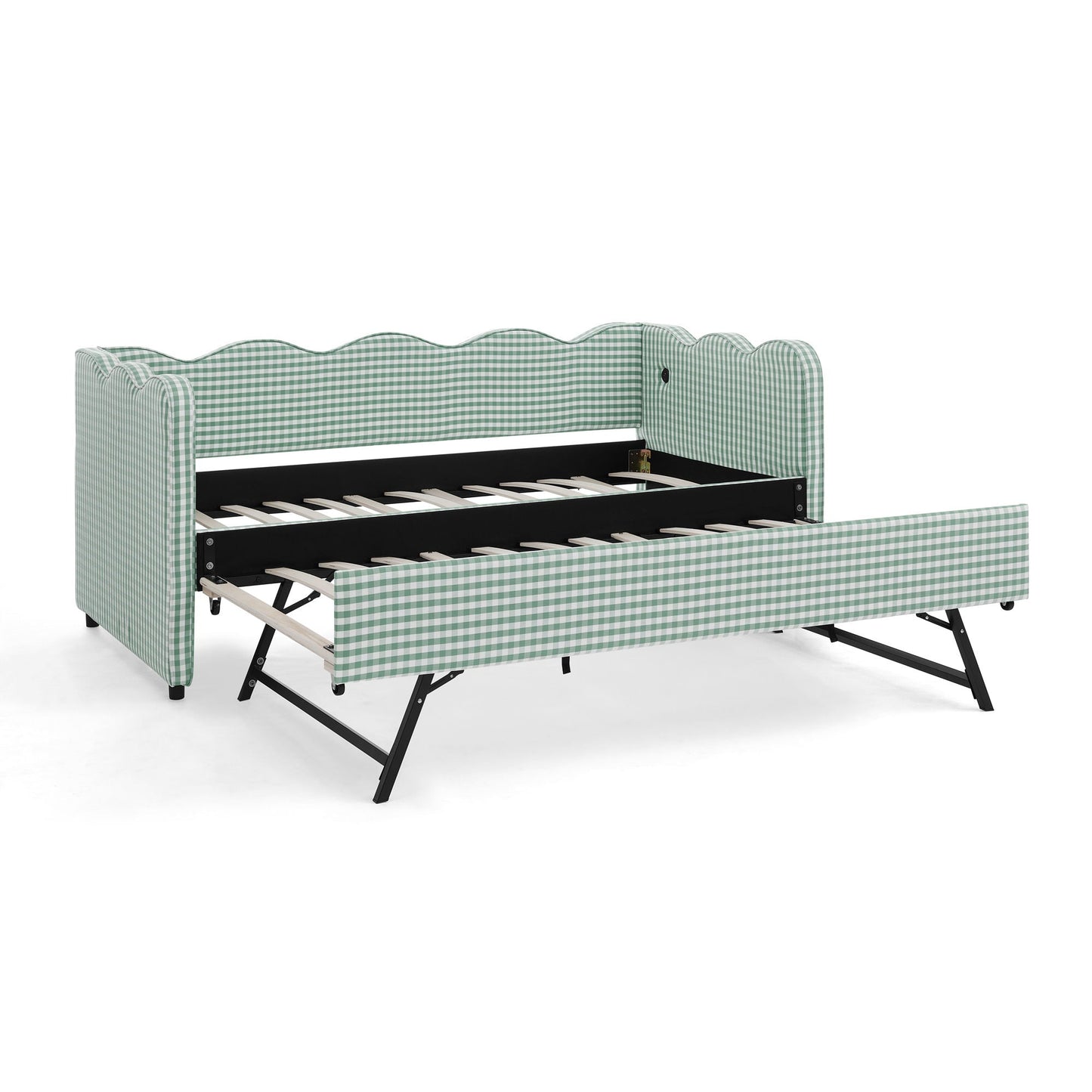Gingham Wave Daybed And Usb Charging Port
