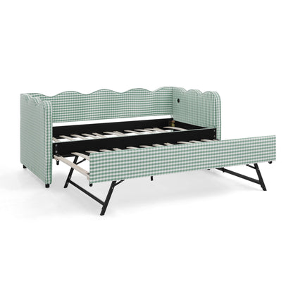Gingham Wave Daybed And Usb Charging Port