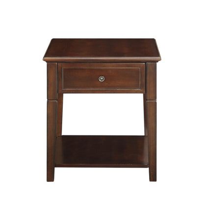 Dark brown end table with lift-top storage, drawer and lower shelf by HouseOfZazla Malachi on Tampa Home & Garden Store