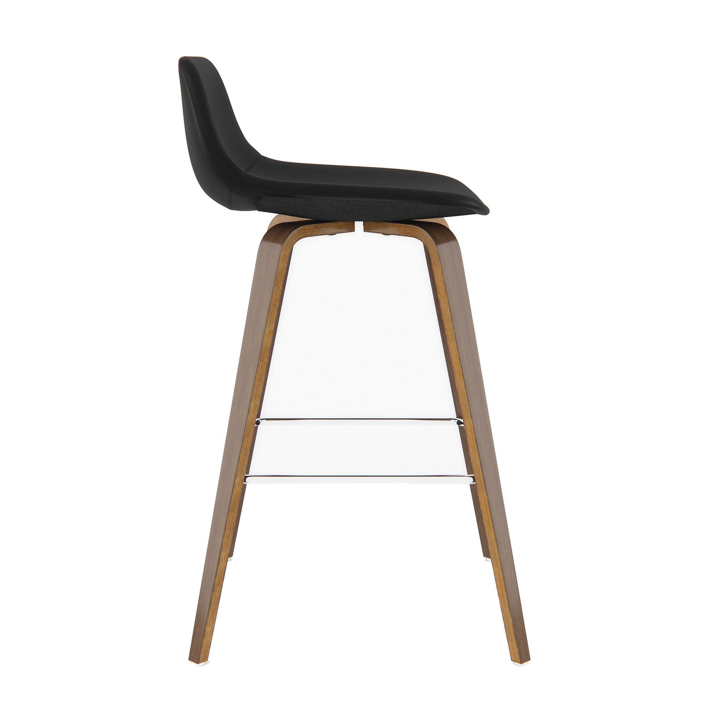 Randolph Bentwood counter stool set of 2 with black upholstered seat and curved wood legs on Tampa Home & Garden Store